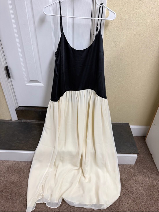 SOLID & STRIPED Dresses & Skirts - SOLID & STRIPED Talulah Black and Cream Spaghetti Strap Maxi Dress